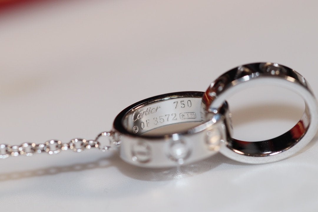 [Eterna Jewels]LOVE NECKLACE PINK GOLD AND SILVER