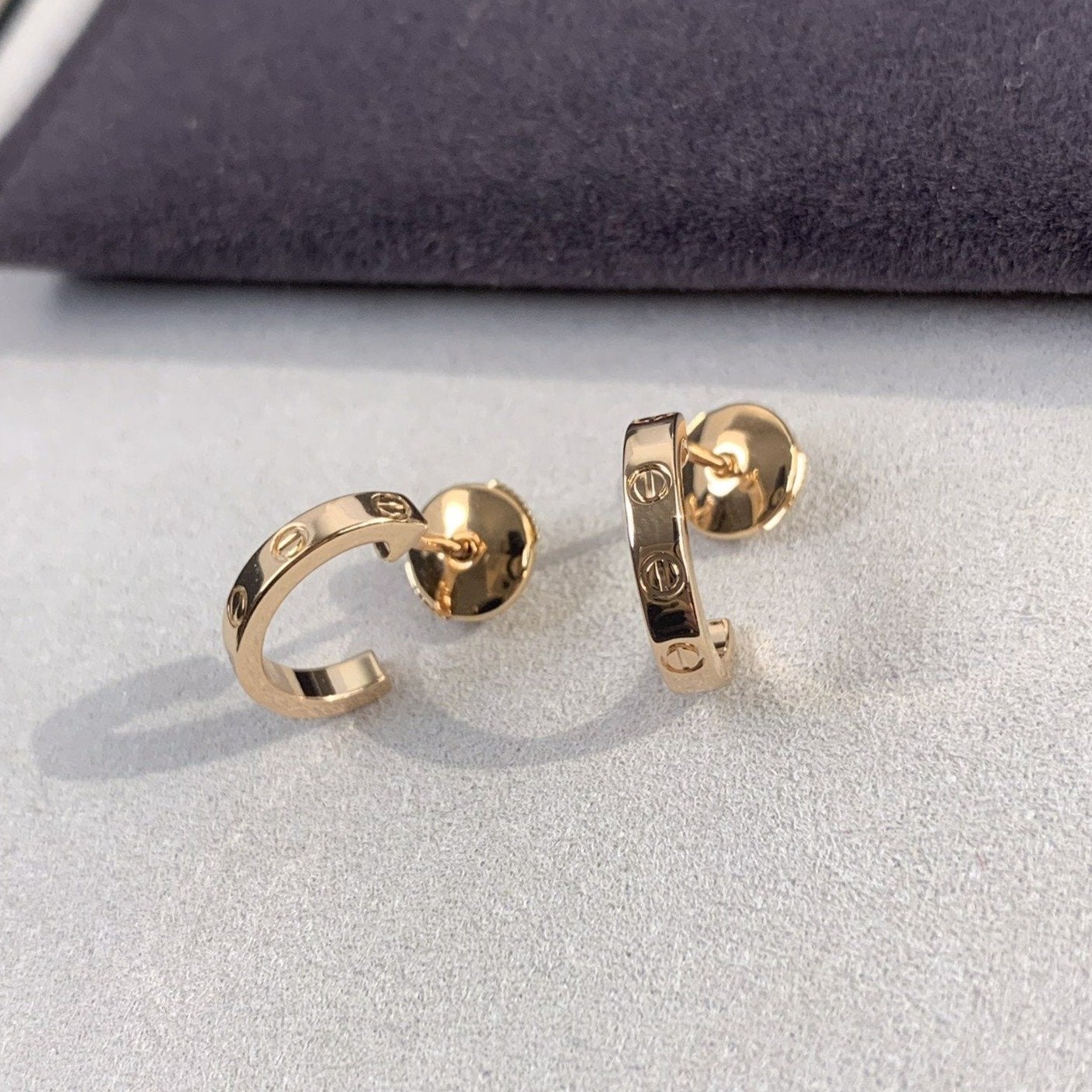 [Eterna Jewels]LOVE EARRINGS 2.65MM PINK GOLD
