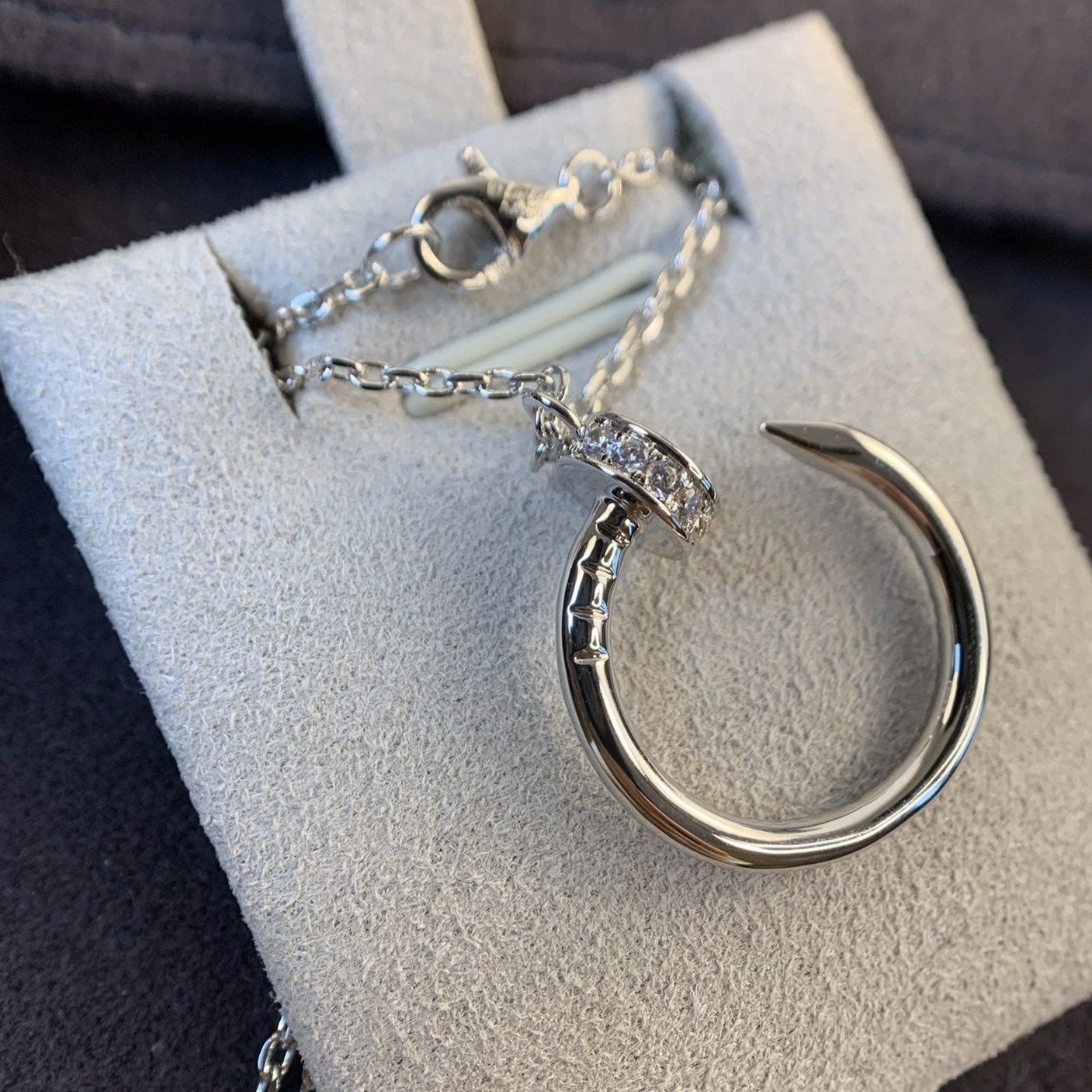 [Eterna Jewels]JUSTE NECKLACE SILVER DIAMONDS