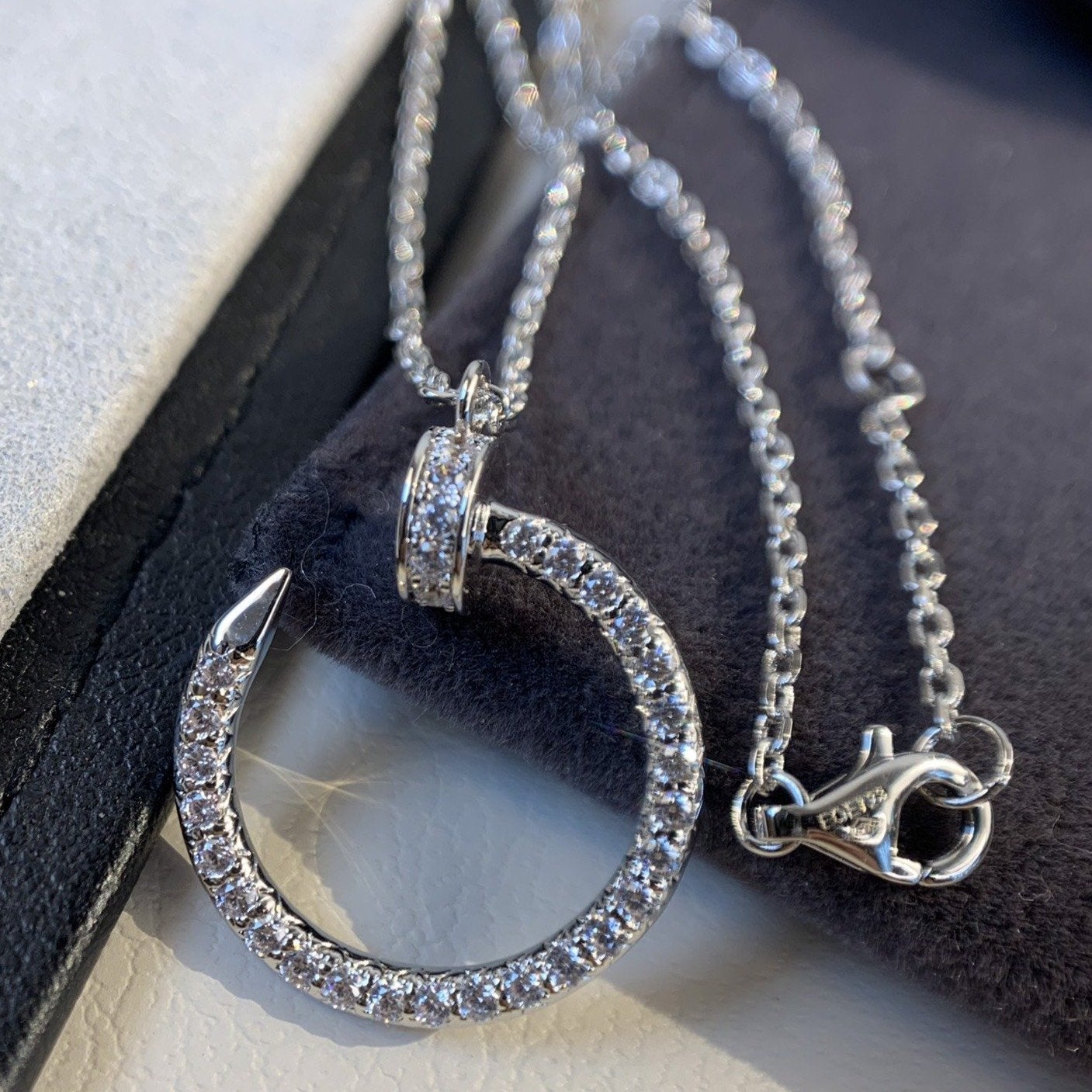 [Eterna Jewels]JUSTE NECKLACE SILVER DIAMONDS