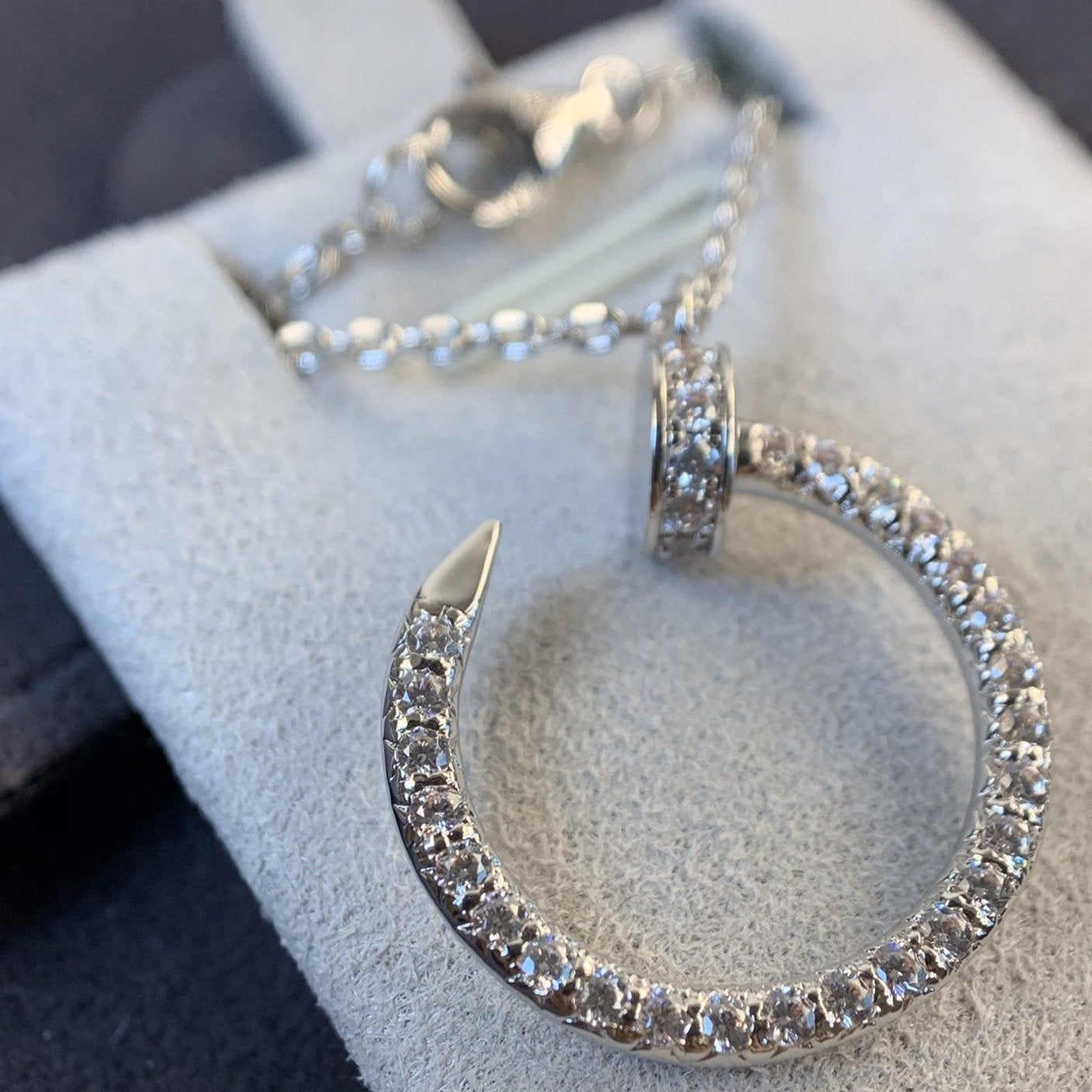 [Eterna Jewels]JUSTE NECKLACE SILVER DIAMONDS