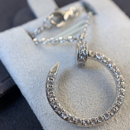 [Eterna Jewels]JUSTE NECKLACE SILVER DIAMONDS