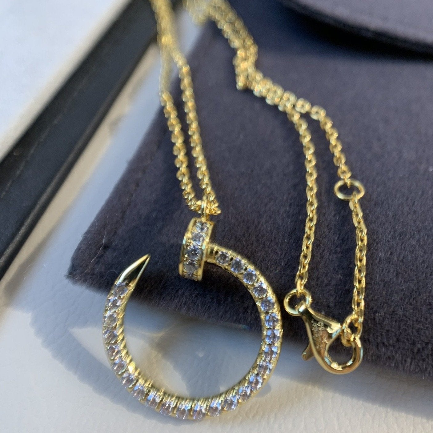 [Eterna Jewels]JUSTE NECKLACE GOLD DIAMONDS