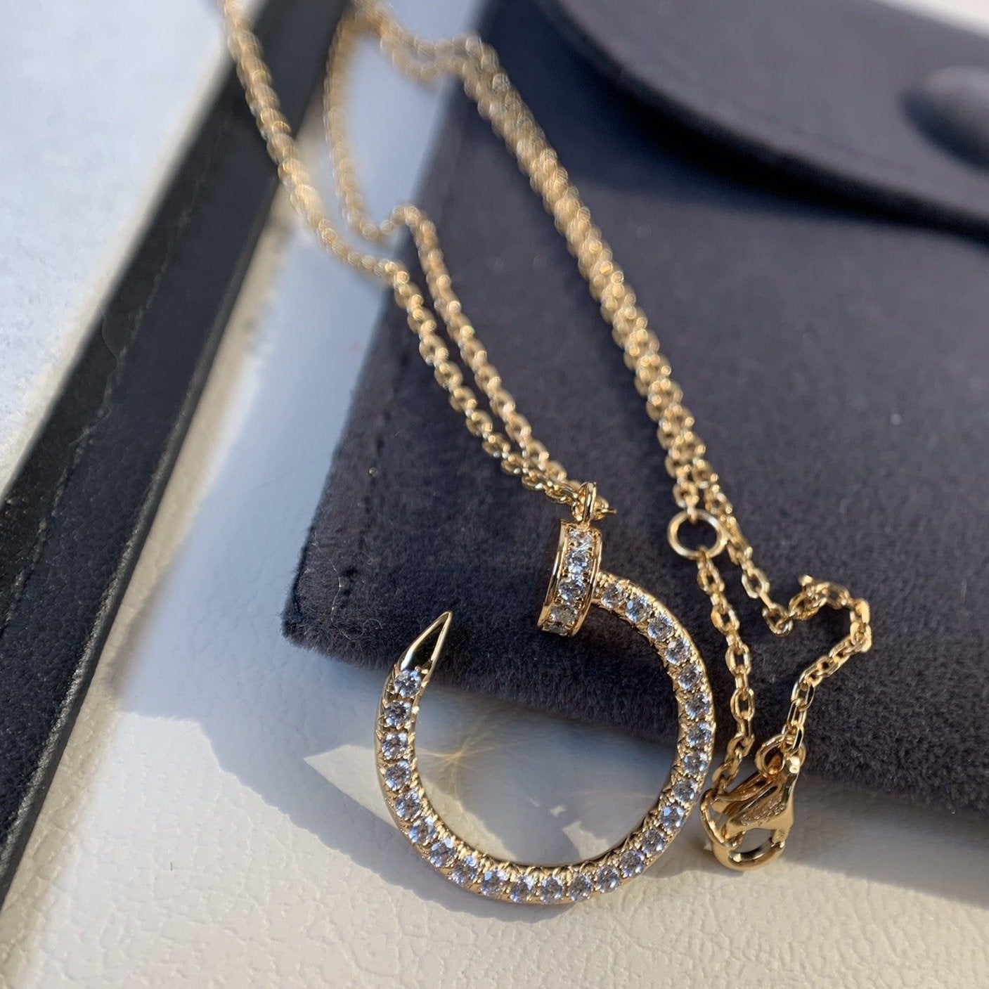 [Eterna Jewels]JUSTE NECKLACE PINK GOLD DIAMONDS