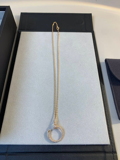 [Eterna Jewels]JUSTE NECKLACE PINK GOLD DIAMONDS