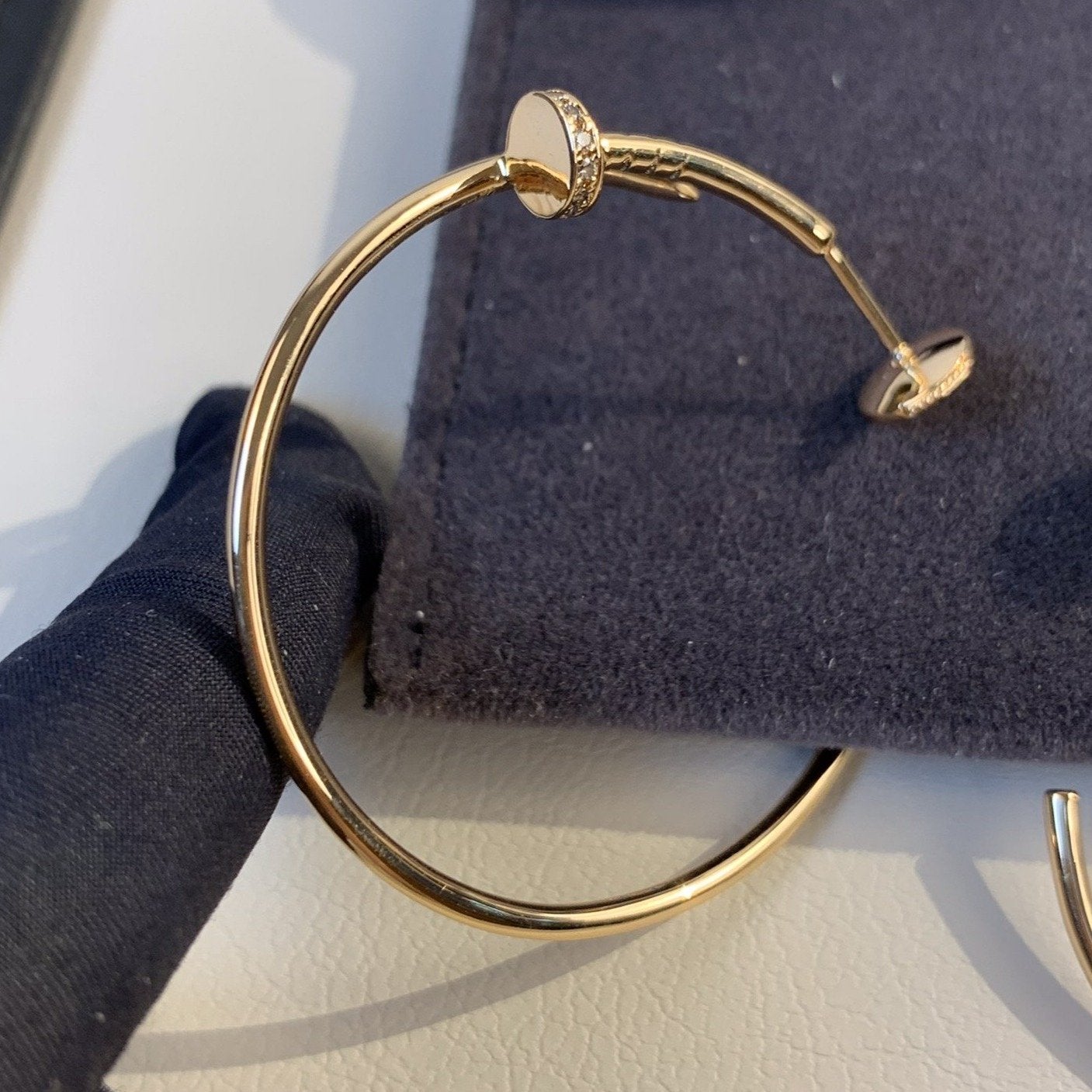 [Eterna Jewels]JUSTE EARRINGS GOLD DIAMONDS 1.8MM
