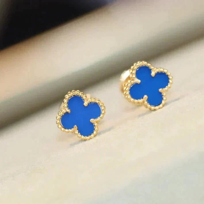 [Eterna Jewels]CLOVER MINI 9.5MM TURQUOISE EARRINGS