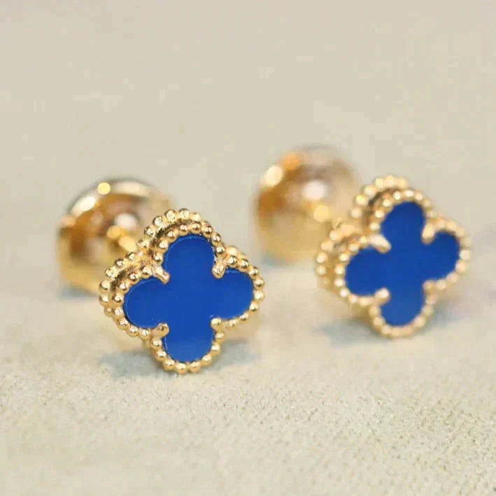 [Eterna Jewels]CLOVER MINI 9.5MM TURQUOISE EARRINGS