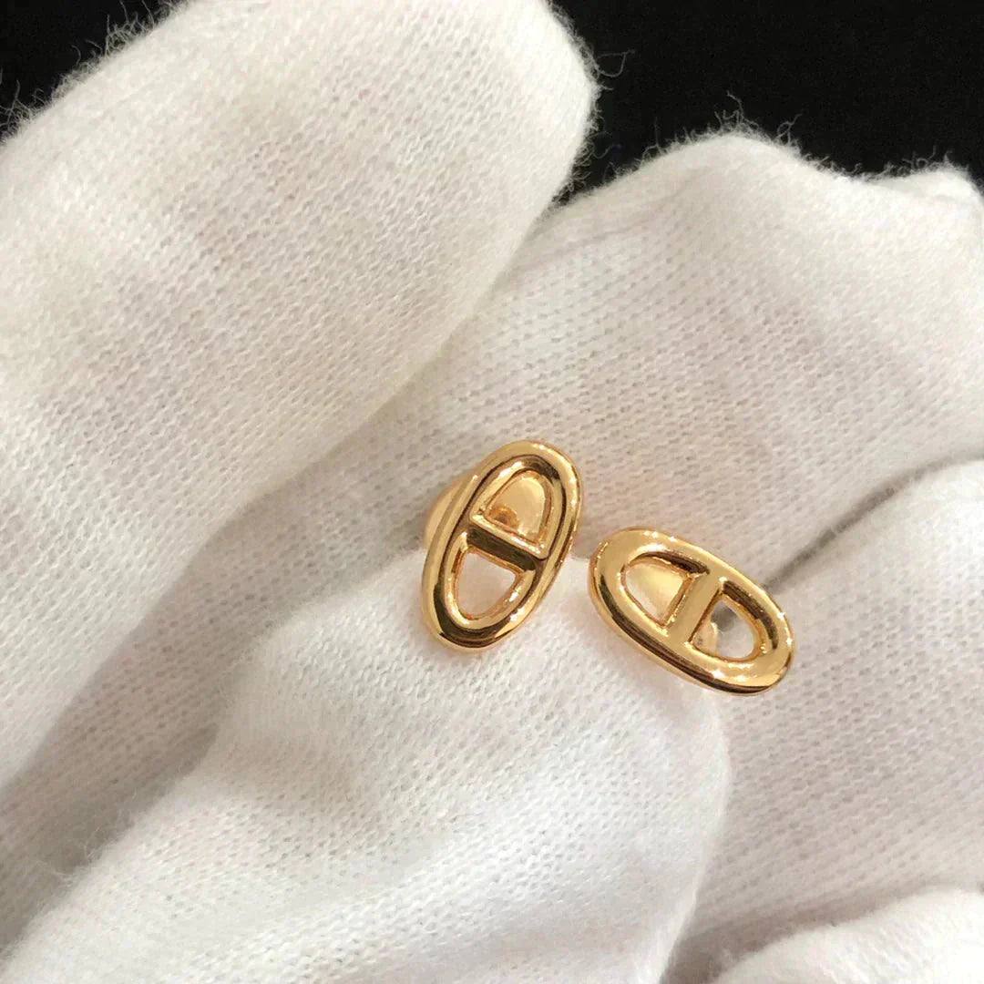 [Eterna Jewels]CHAINE SMALL EARRINGS GOLD AND SILVER