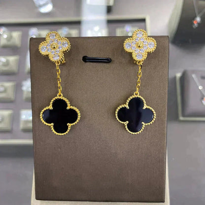 [Eterna Jewels]CLOVER  2 MOTIFS  DIAMOND  EARRINGS (MULTIPLE CHOICESç´