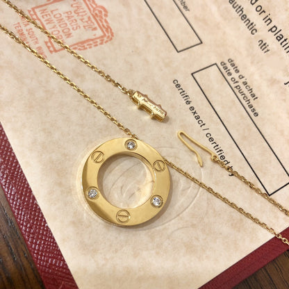 [Eterna Jewels]LOVE NECKLACE 16MM 3 DIAMONDS