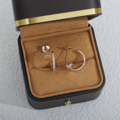 [Eterna Jewels]JUSTE EARRINGS 12.75MM PINK GOLD DIAMOND