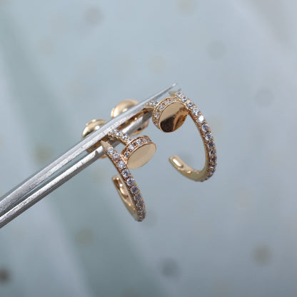 [Eterna Jewels]JUSTE EARRINGS 12.75MM PINK GOLD DIAMOND