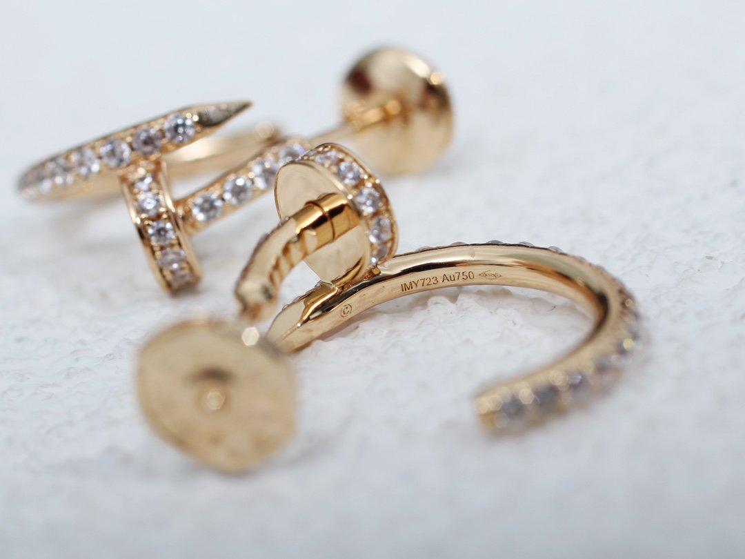 [Eterna Jewels]JUSTE EARRINGS 12.75MM PINK GOLD DIAMOND