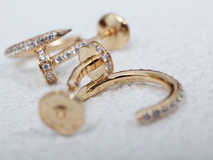 [Eterna Jewels]JUSTE EARRINGS 12.75MM PINK GOLD DIAMOND