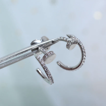 [Eterna Jewels]JUSTE EARRINGS 12.75MM SILVER DIAMOND