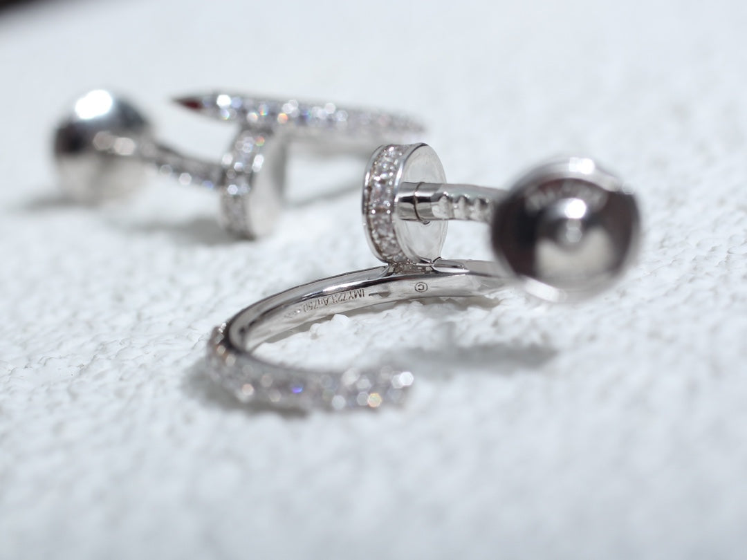 [Eterna Jewels]JUSTE EARRINGS 12.75MM SILVER DIAMOND