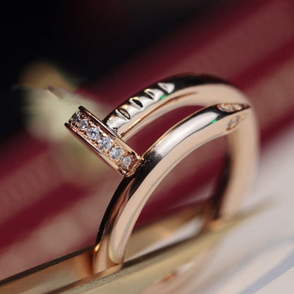 [Eterna Jewels]JUSTE RING 2.65MM PINK GOLD DIAMOND