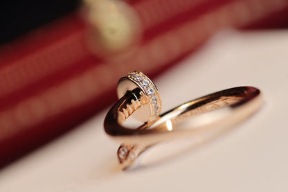 [Eterna Jewels]JUSTE RING 2.65MM PINK GOLD DIAMOND