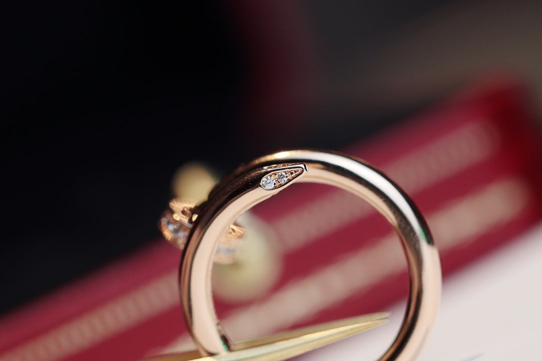 [Eterna Jewels]JUSTE RING 2.65MM PINK GOLD DIAMOND