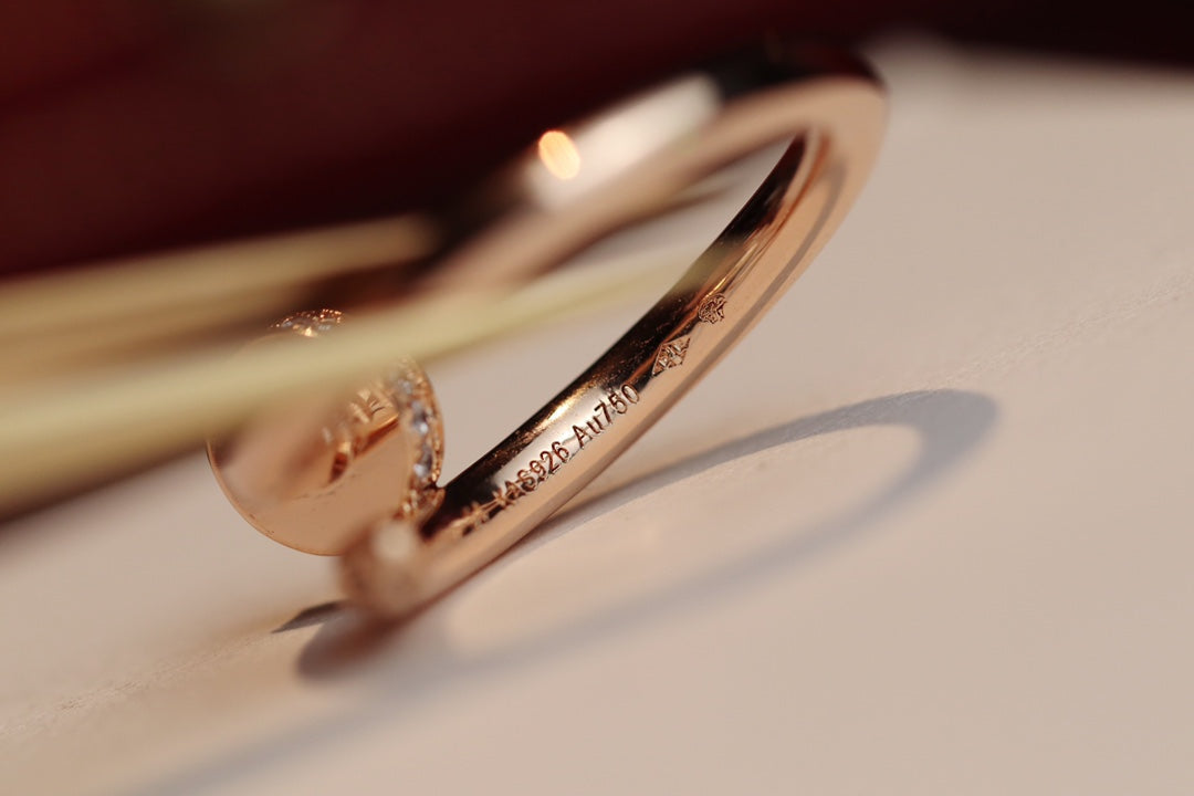[Eterna Jewels]JUSTE RING 2.65MM PINK GOLD DIAMOND