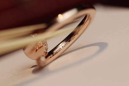 [Eterna Jewels]JUSTE RING 2.65MM PINK GOLD DIAMOND