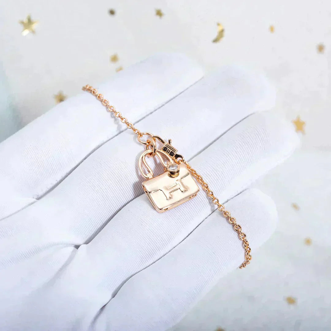 [Eterna Jewels]AMULETTE PEDANT ROSE GOLD NECKLACE