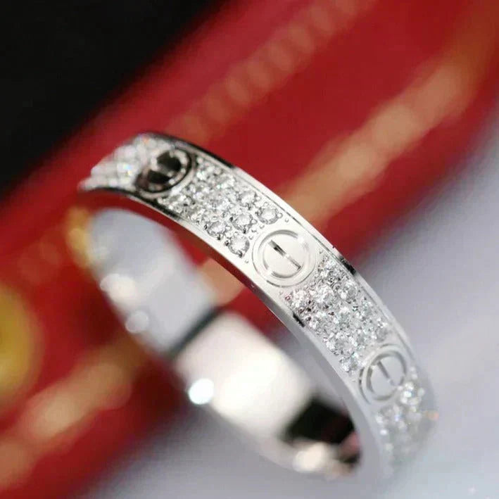[Eterna Jewels]LOVE RING 3.6MM DIAMOND PAVED
