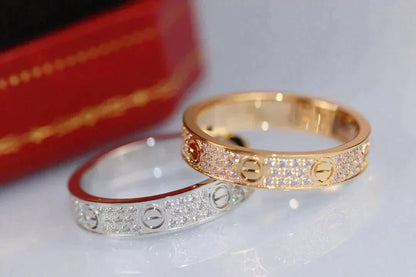 [Eterna Jewels]LOVE RING 3.6MM DIAMOND PAVED