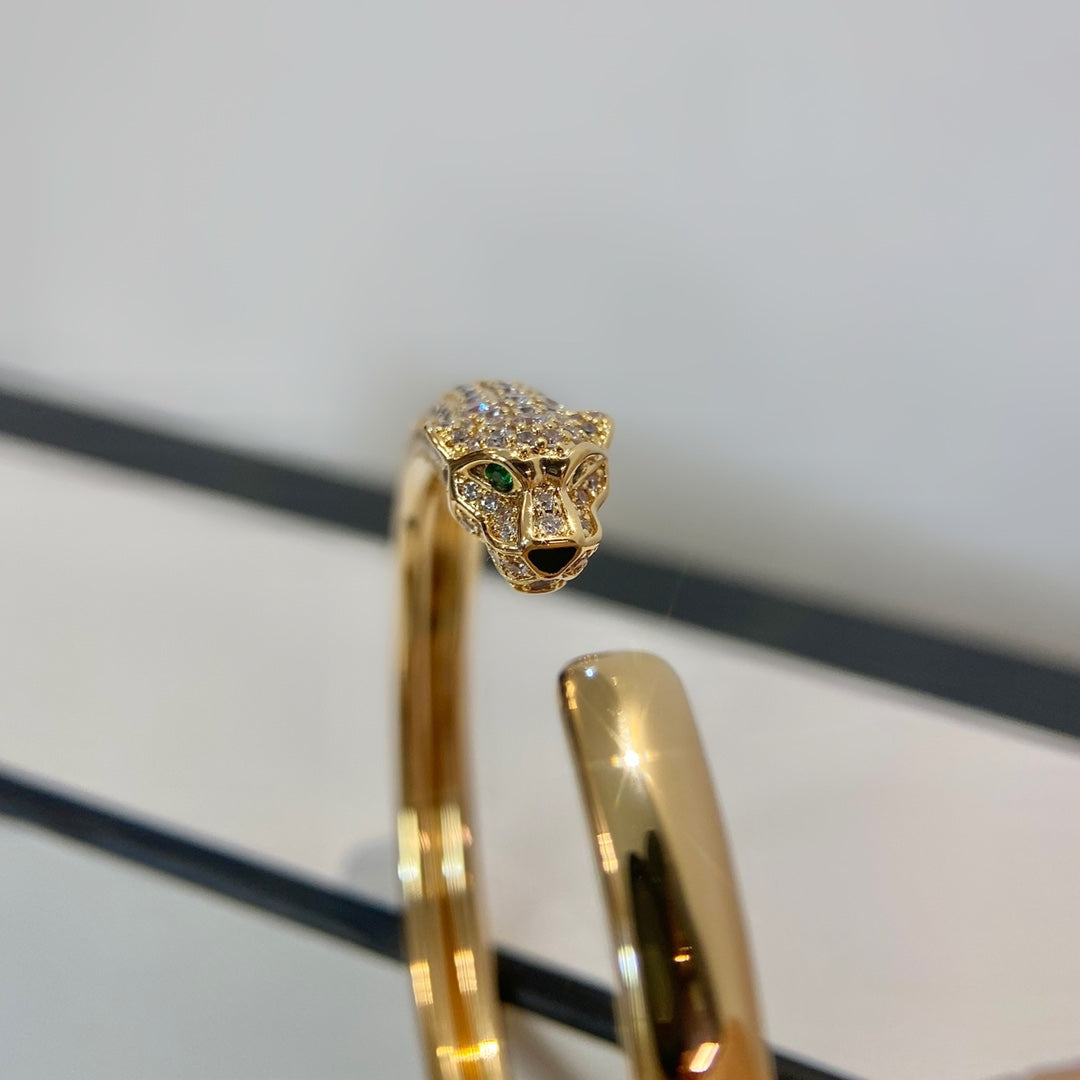 [Eterna Jewels]PANTHERE GOLD DIAMOND OPEN BRACELET
