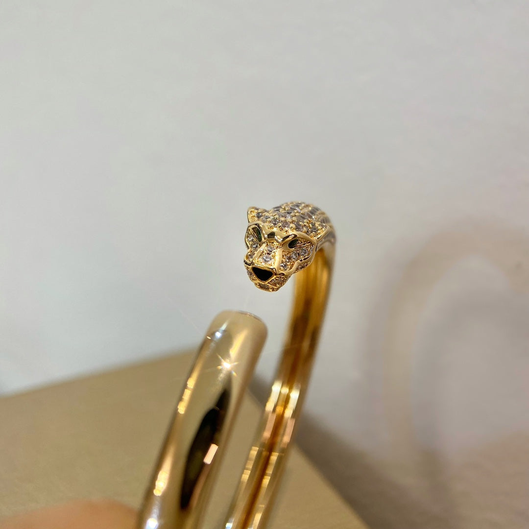 [Eterna Jewels]PANTHERE GOLD DIAMOND OPEN BRACELET