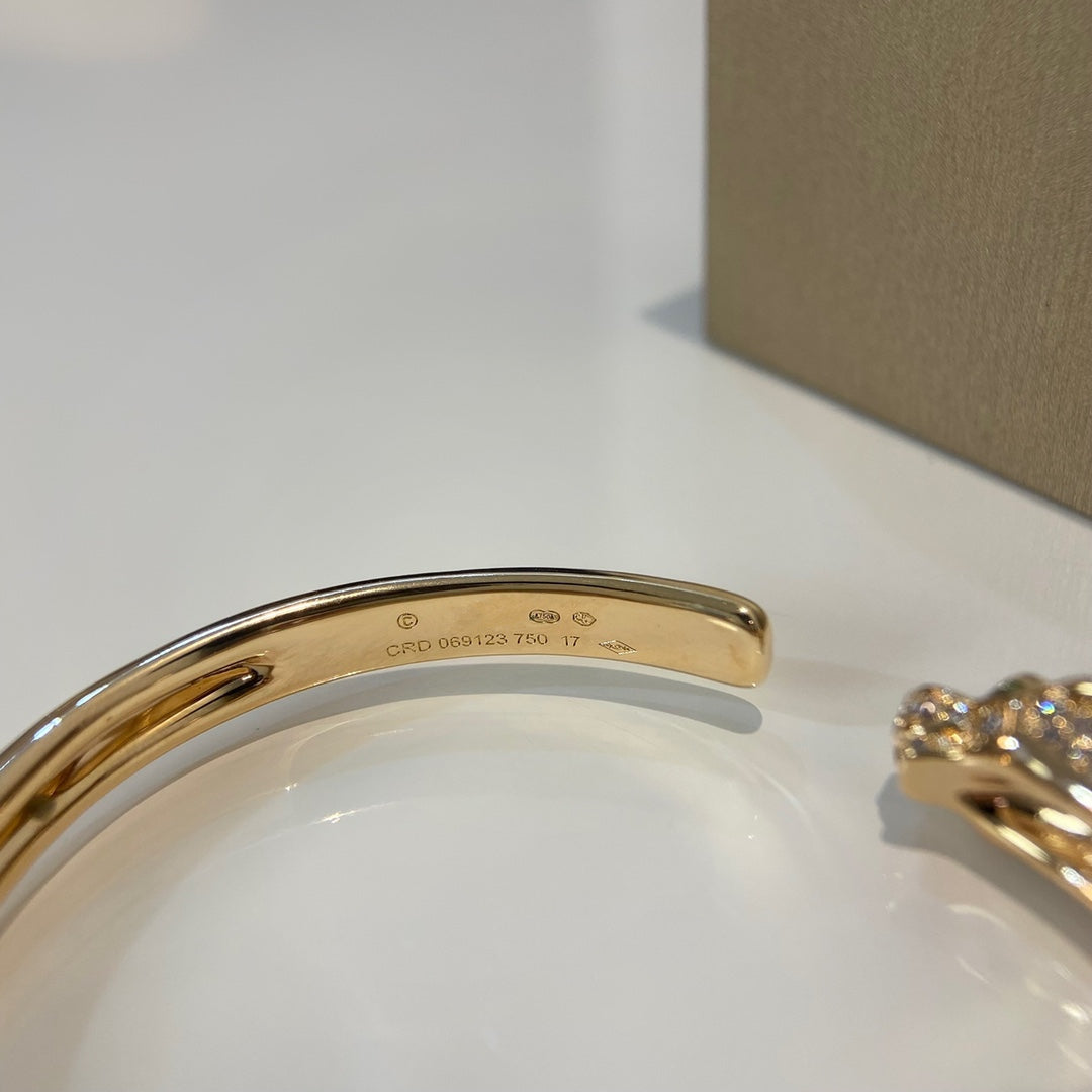[Eterna Jewels]PANTHERE GOLD DIAMOND OPEN BRACELET