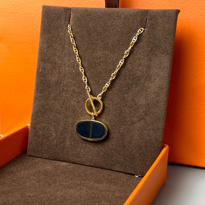 [Eterna Jewels]CHAINE VERSO BLACK CERAMIC NECKLACE