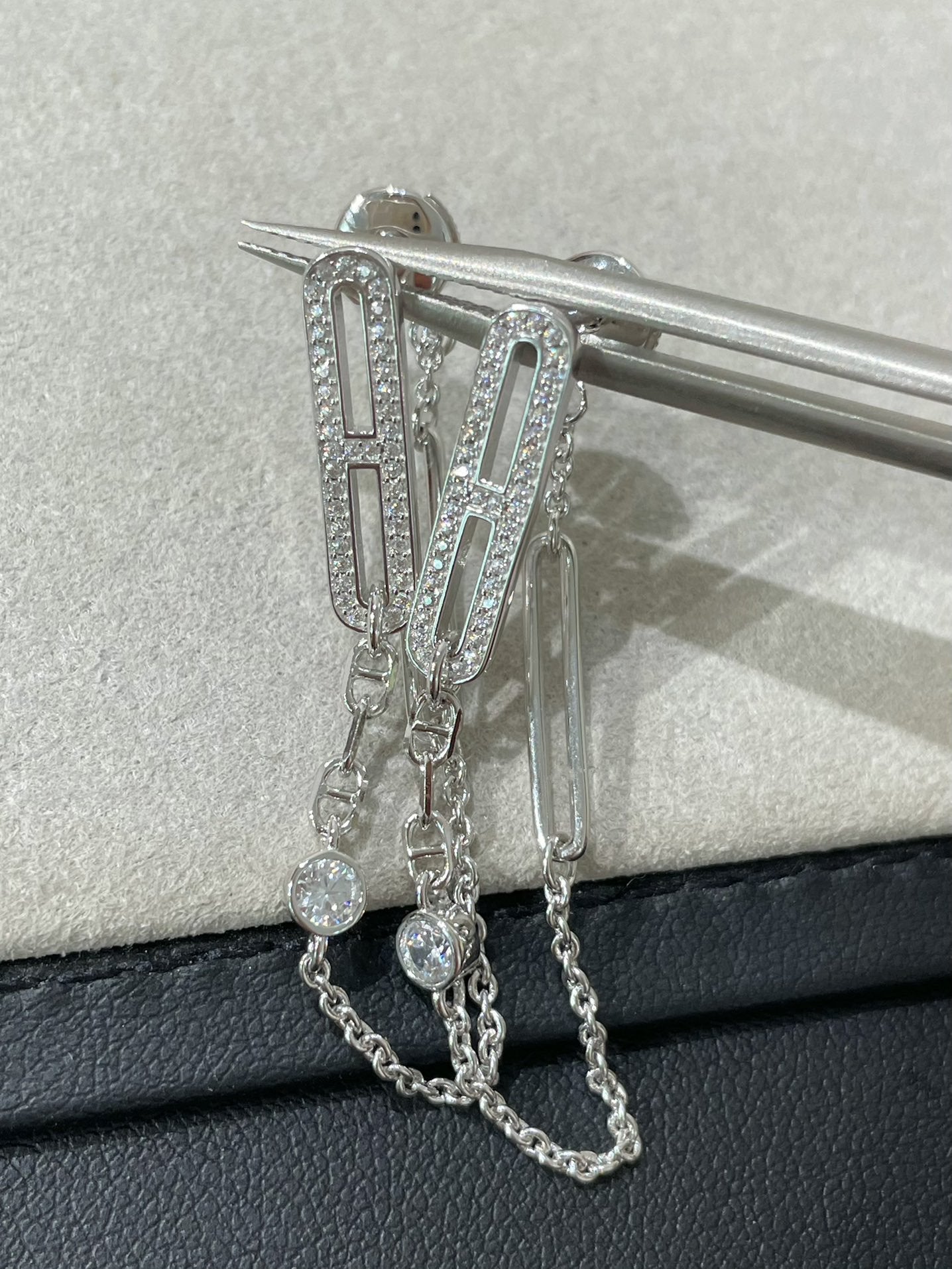 [Eterna Jewels]CHAINE CHAOS DIAMOND DROP EARRINGS