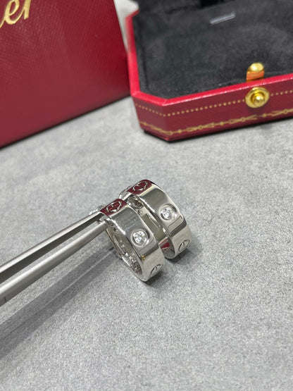 [Eterna Jewels]LOVE 5.5MM 1 DIAMOND EARRINGS