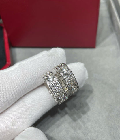 [Eterna Jewels]LOVE 5.5MM DIAMOND PAVED EARRINGS