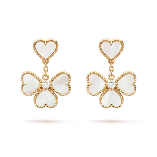 [Eterna Jewels]CLOVER SWEET WHITE MOP EARRINGS