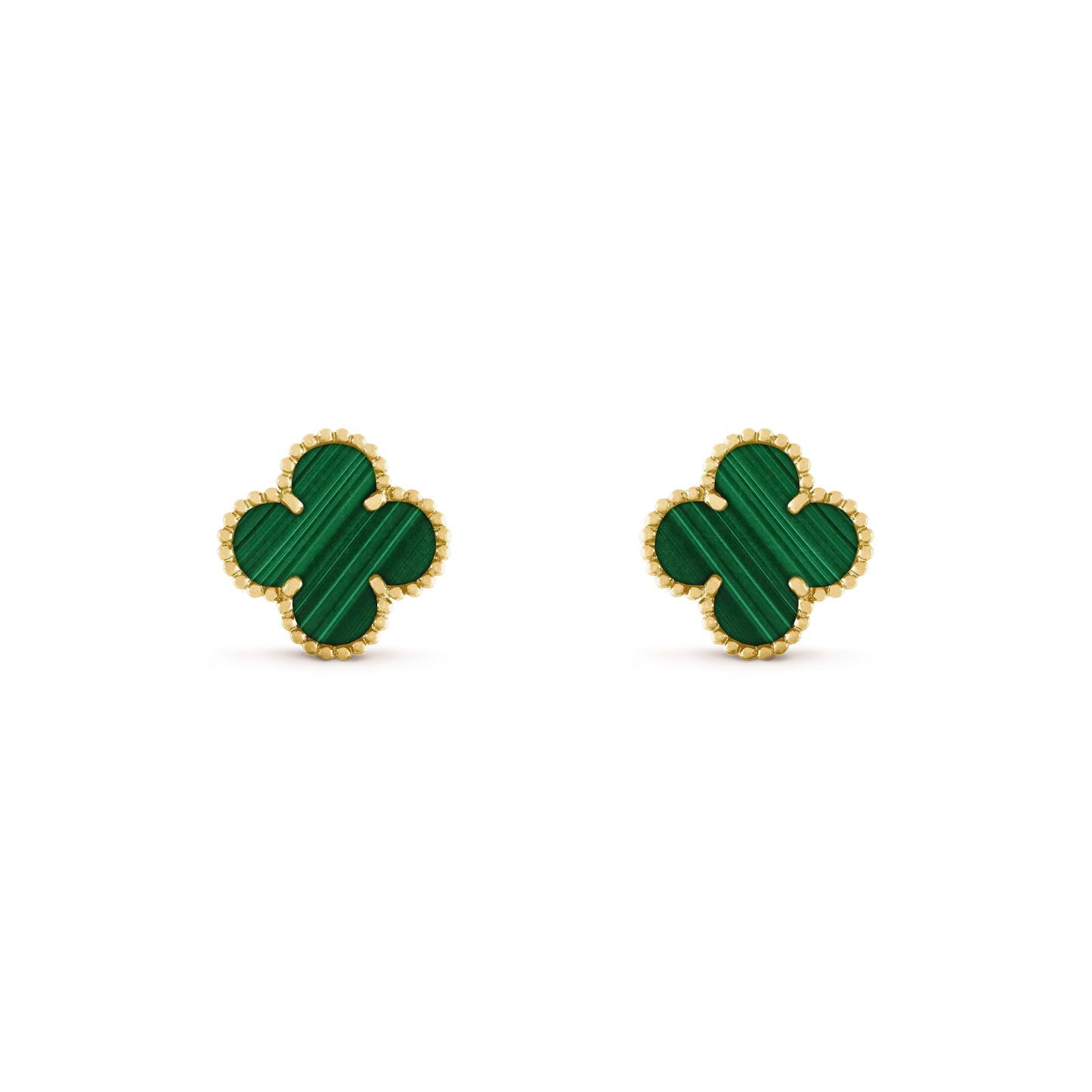 [Eterna Jewels]CLOVER MEDIUM 1 MOTIFS MALACHITE  EARRINGS