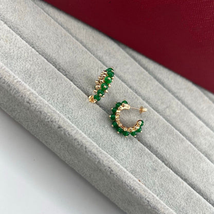 [Eterna Jewels]NEW COLORED GEMSTONE COLLECTION SMALL HOOP EARRINGS