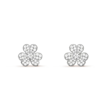 [Eterna Jewels]CLOVER COMOS DIAMOND EARRINGS SILVER