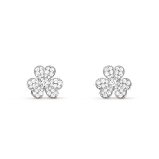 [Eterna Jewels]CLOVER COMOS DIAMOND EARRINGS SILVER