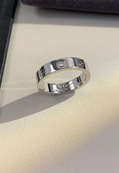 [Eterna Jewels]LOVE RING 4MM 1 DIAMOND SILVER
