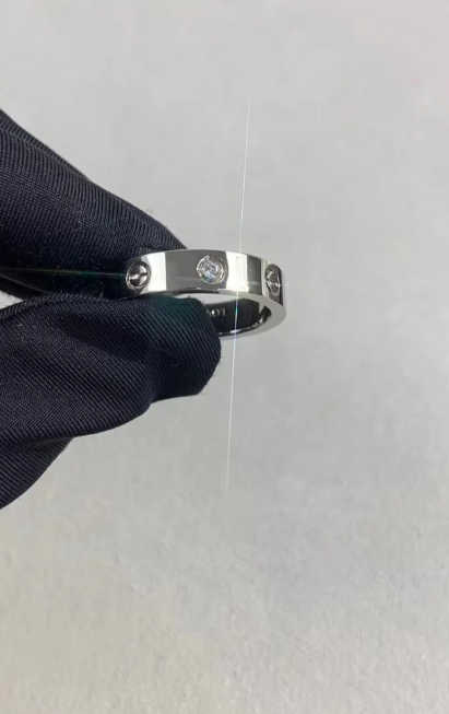[Eterna Jewels]LOVE RING 4MM 1 DIAMOND SILVER