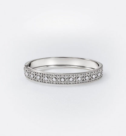 [Eterna Jewels]2026 WOVEN-PATTERN BRACELET SET WITH FULL DIAMOND INLAY THREE-COLORS
