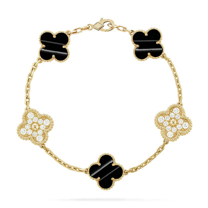 [Eterna Jewels] CLOVER 5 MOTIF PULSAR STONE BRACELET COLLECTION