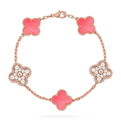 [Eterna Jewels] CLOVER 5 MOTIFS  PINK MOP BRACELET COLLECTION