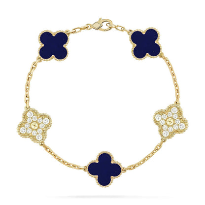 [Eterna Jewels]CLOVER 5 MOTIF LAPIS LAZULI BRACELET COLLECTION