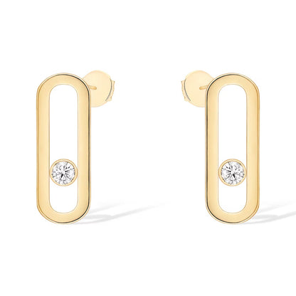 [Eterna Jewels]MOVE UNO SMALL 1 DIAMOND EARRINGS