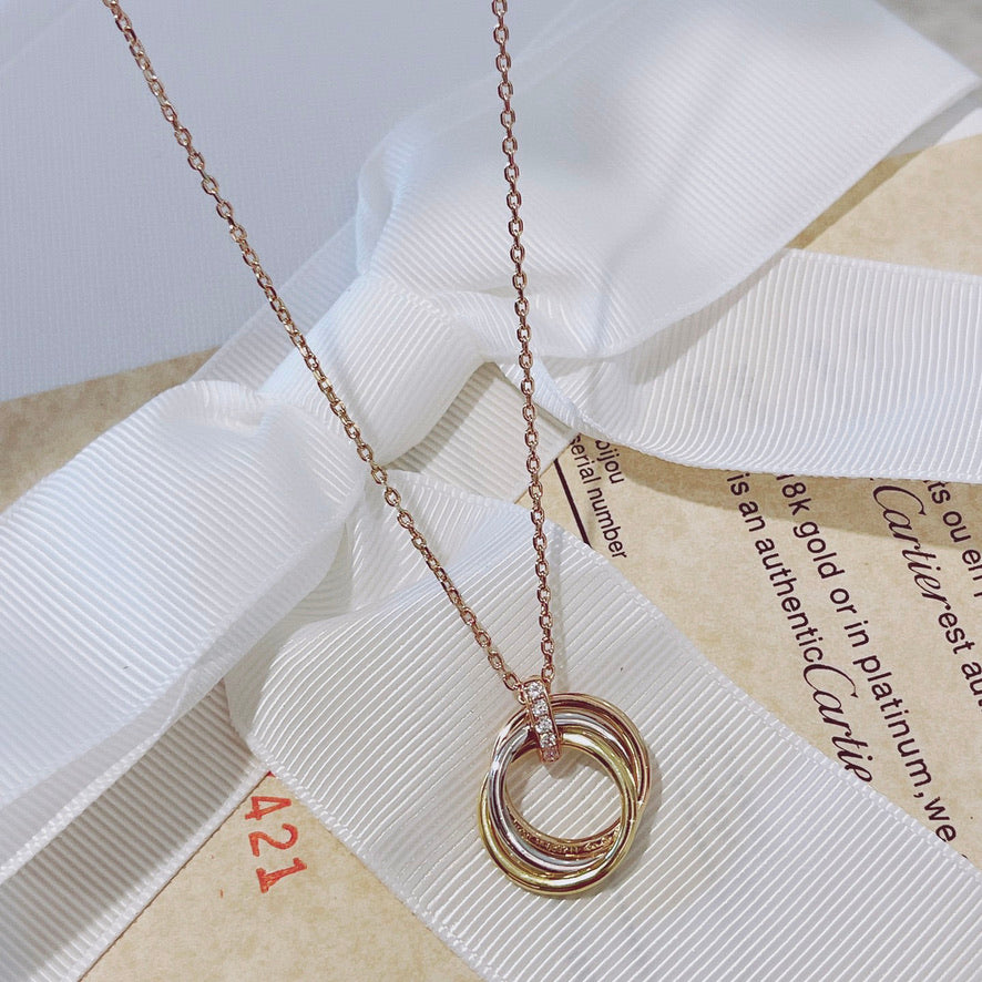 [Eterna Jewels]TRINITY NECKLACE GOLD  DIAMONDS