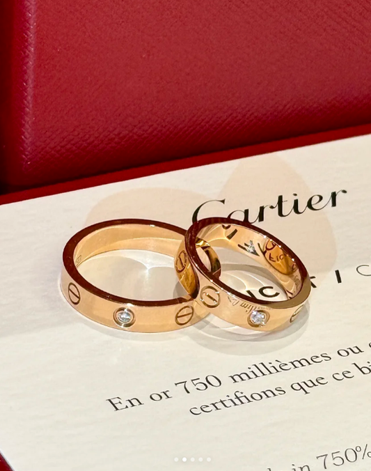 [Eterna Jewels]LOVE RING 4MM 1 DIAMOND
